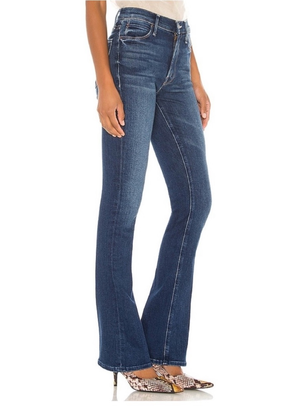 MOTHER High Waisted Runaway Denim Jean in Teaming Up  Size 34